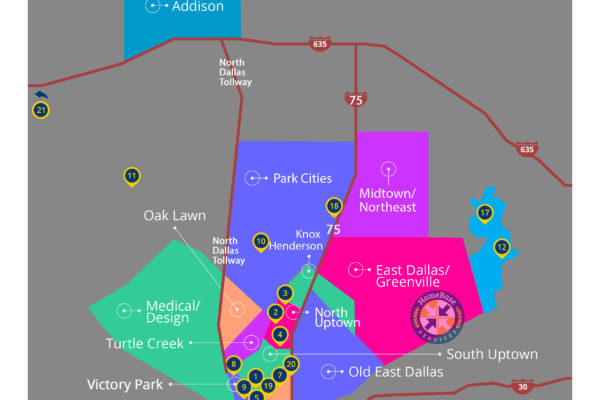 Dallas Areas and Attractions Map - Free PDF Download