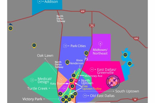 Grant Thornton Dallas Area and Attractions Map