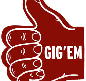 aggie gig em thumb